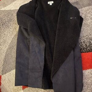 Black Sherpa Lined Vest